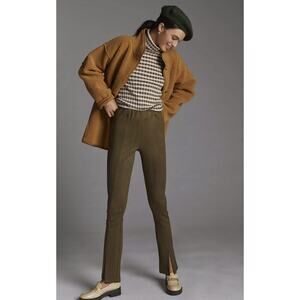 New Anthropologie Slit-Front Suede Moss Legging Pants - Small